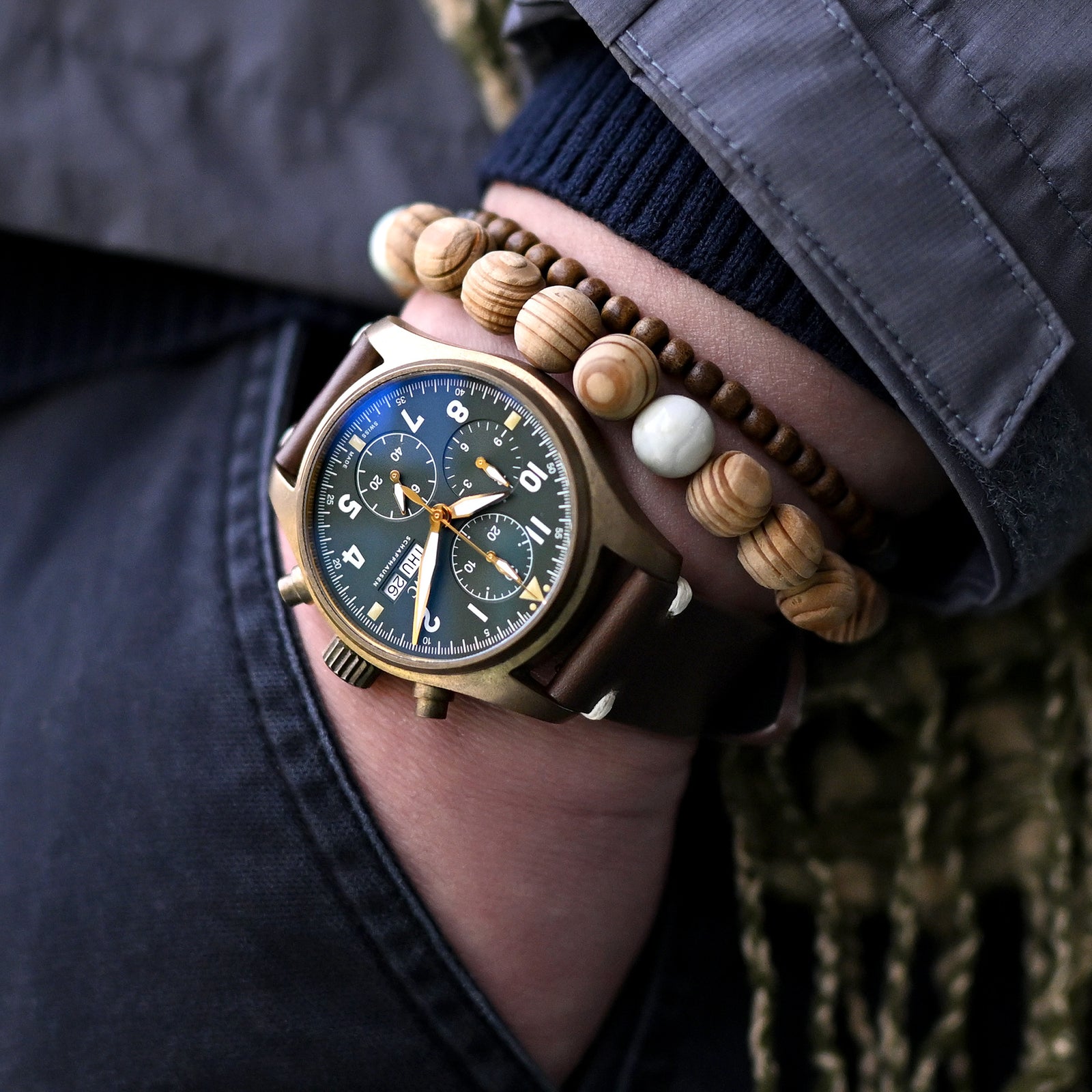 Brown Horween Chromexcel Watch Strap | Twin-Stitch Quick Release | 20mm