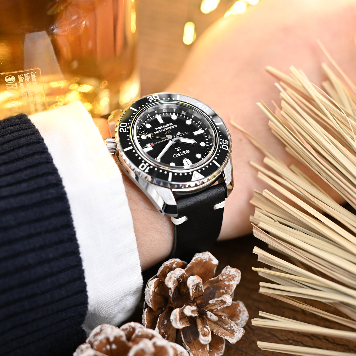 20mm Black Buttero Italian Calf Watch Band | Twin-Stitch Quick Release | 20mm