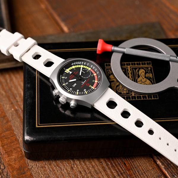 Cinturino in gomma a rilascio rapido FKM bianco, 20mm Strapcode