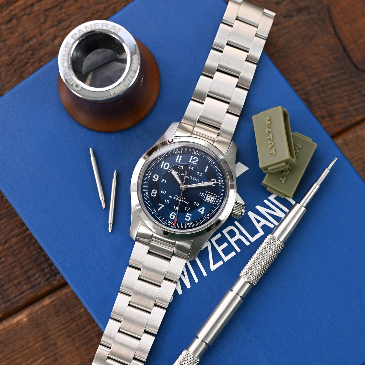 Cinturino Super-O Boyer 20mm con endlink per Seiko Alpinist SARB017 SPB155 SBEJ005 (compatibile con Hamilton Khaki H70455733), acciaio inox spazzolato, chiusura V Diver