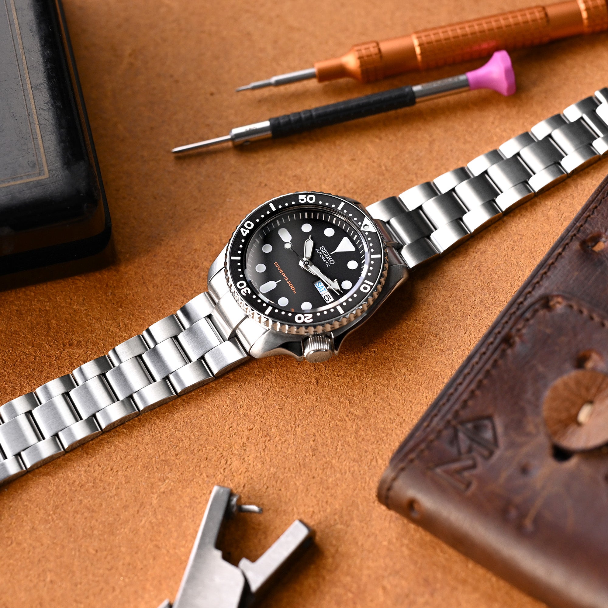 22mm Super-O Boyer watch band for SEIKO Diver SKX007 009 011 Curved End Strapcode Watch Bands