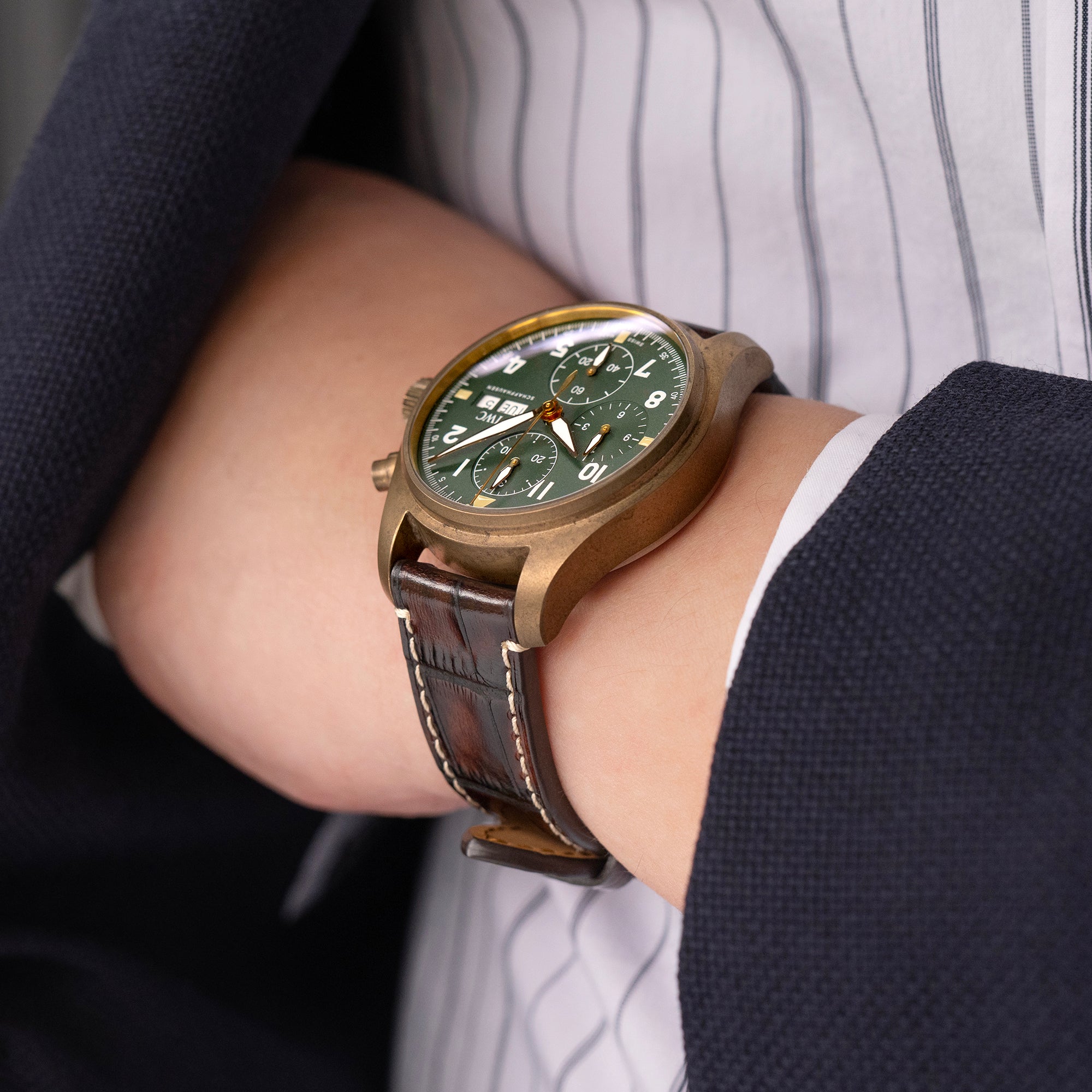 20mm Quick Release Italian Croco Grain Leather Watch Band | Strapcode
