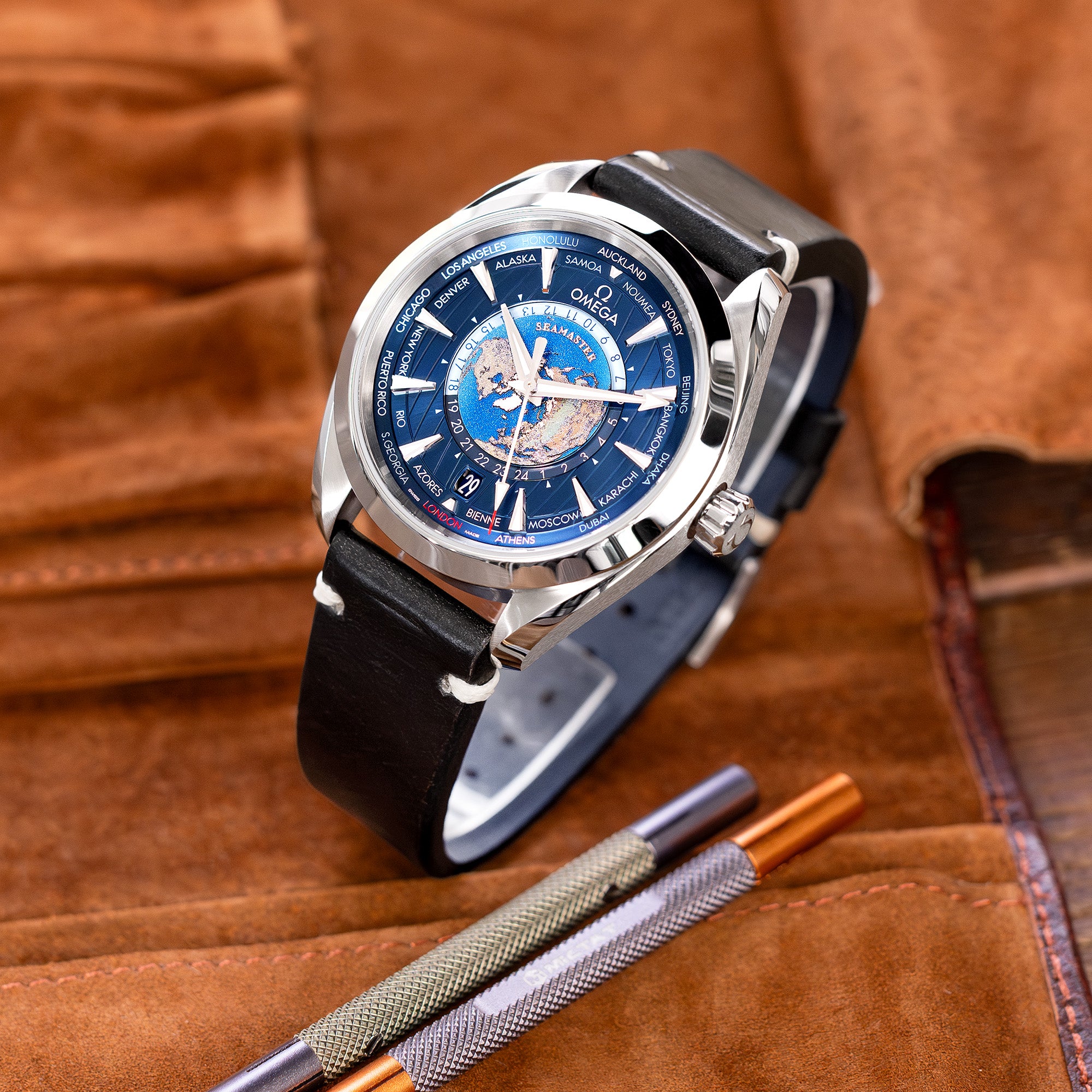MiLTAT Horween Chromexcel Watch Strap, Color Black | Strapcode