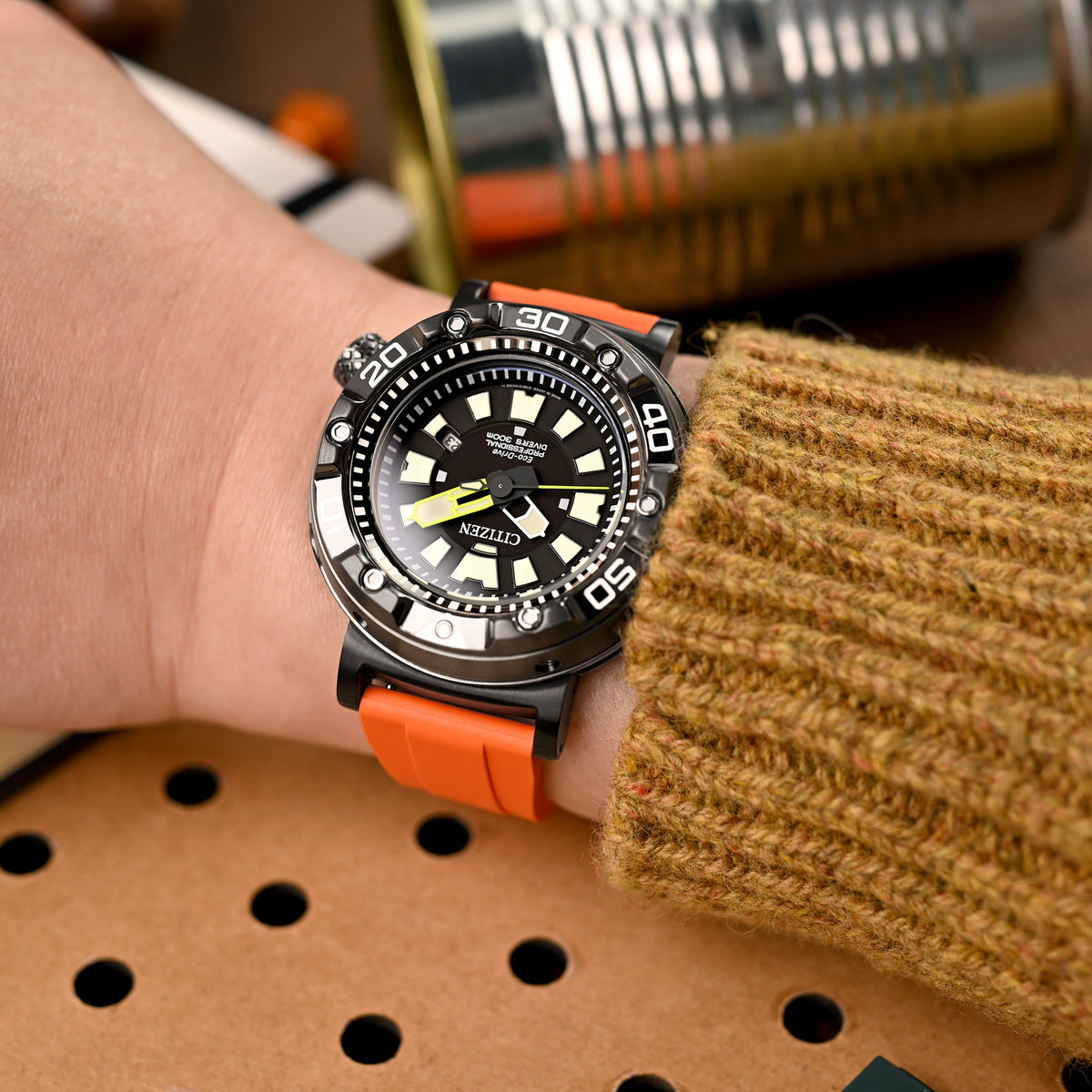 Quick Release FKM27 Orange FKM Rubber watch strap