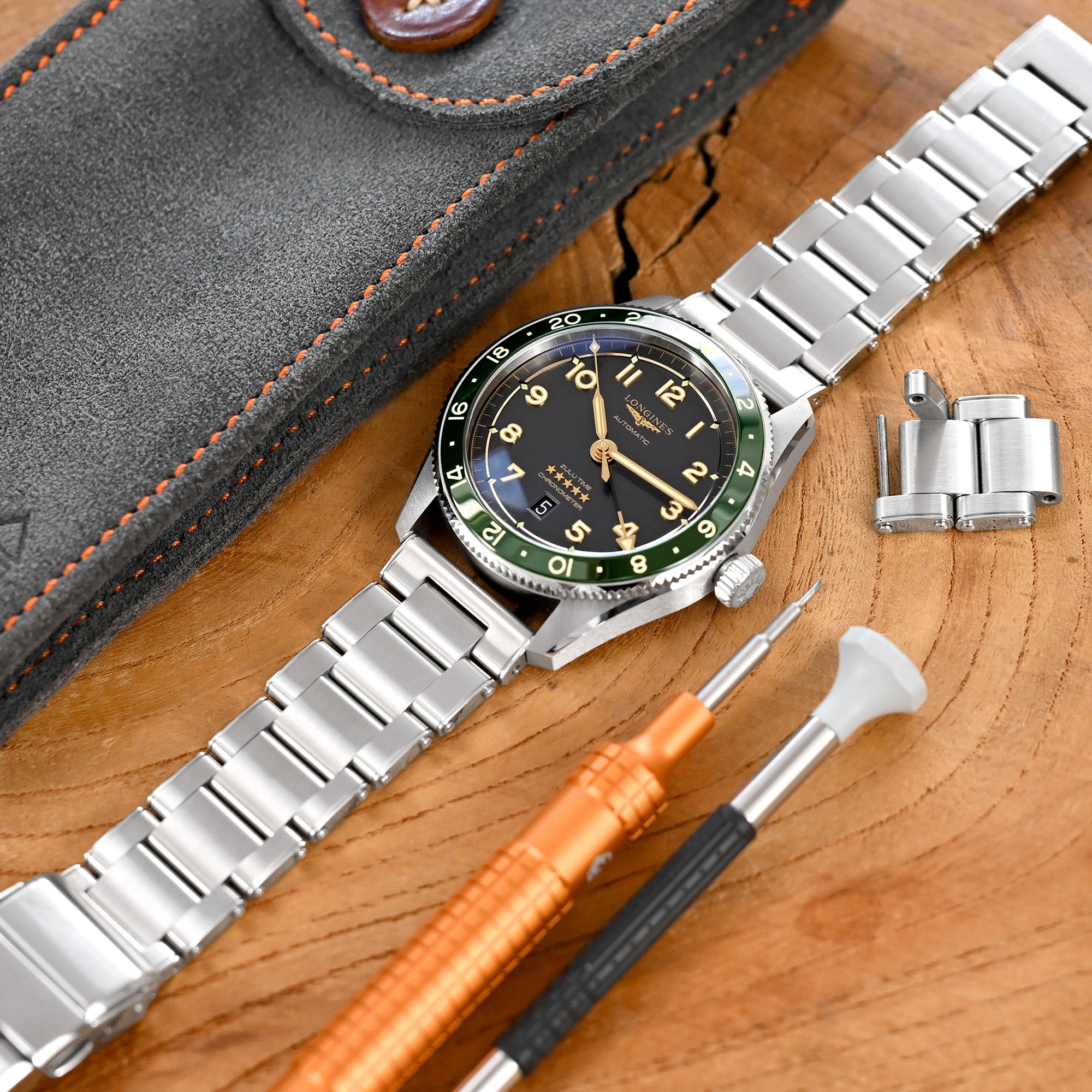 Cinturino Per Orologio In Acciaio Inossidabile Con Fermaglio Di - Foto 13