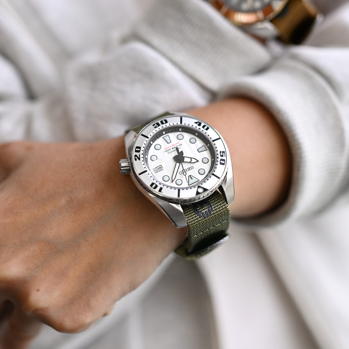 The General Service Strap set of TWO (Khaki &amp; Olive) by HAVESTON Straps