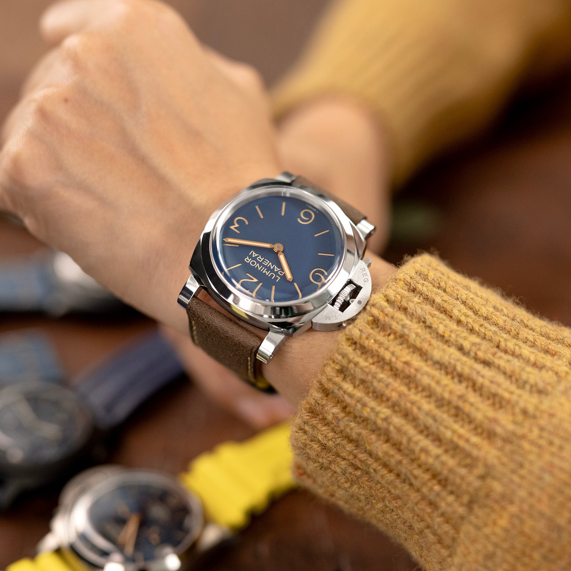 Brown Italian Leather Watch Strap for Panerai Watches | StrapCode