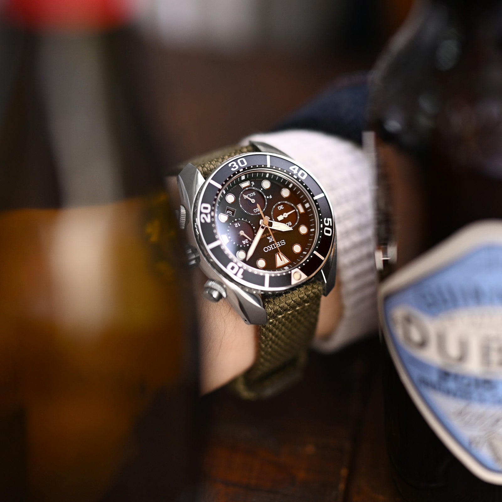 Military Green Premium Nylon Honeycomb Weave Quick release Watch Strap