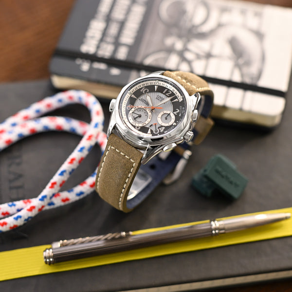 MiLTAT 21mm, 22mm Genuine Olive Brown Distressed Leather