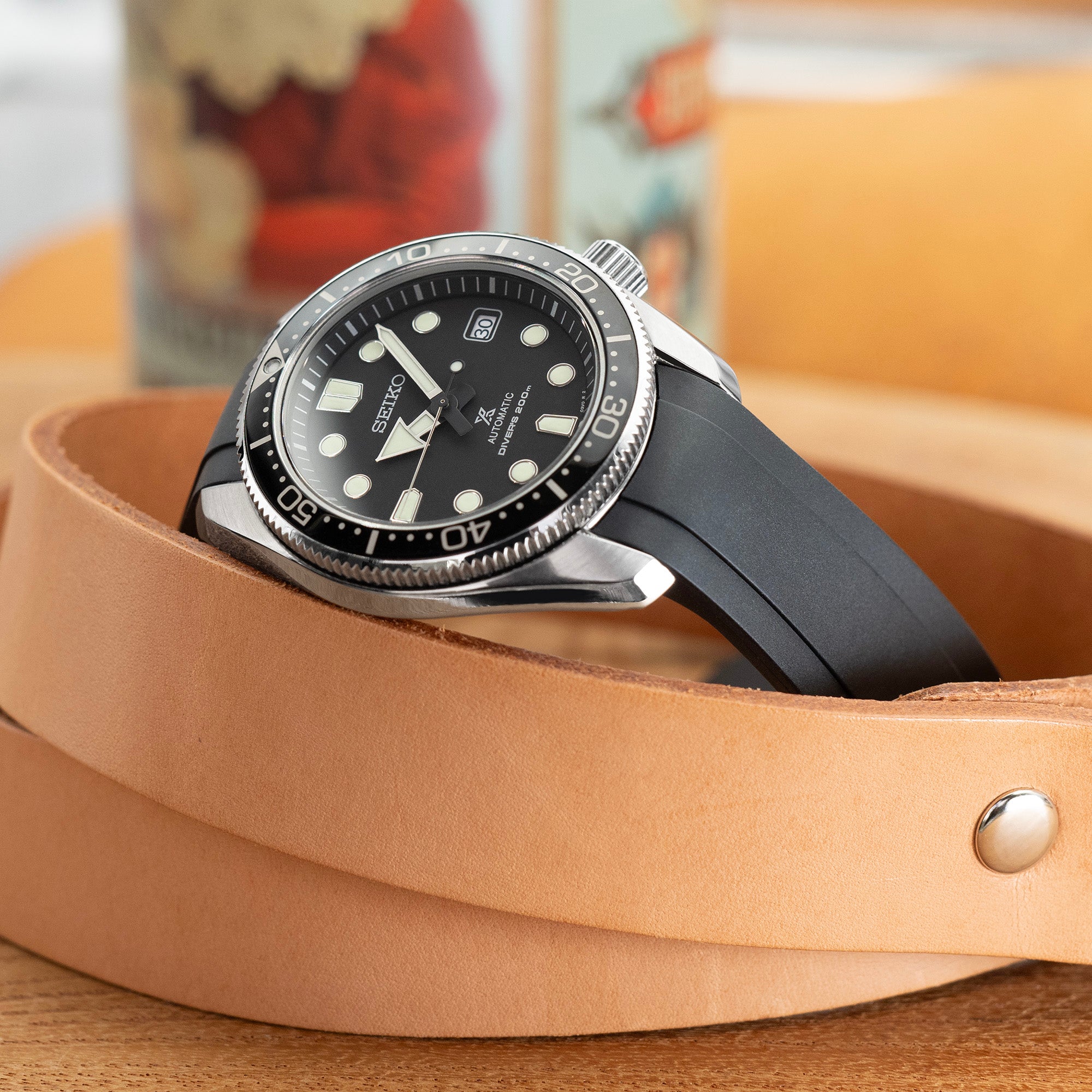 Rubber Strap Crafter Watch Strap Crafter Blue Navy Blue Rubber