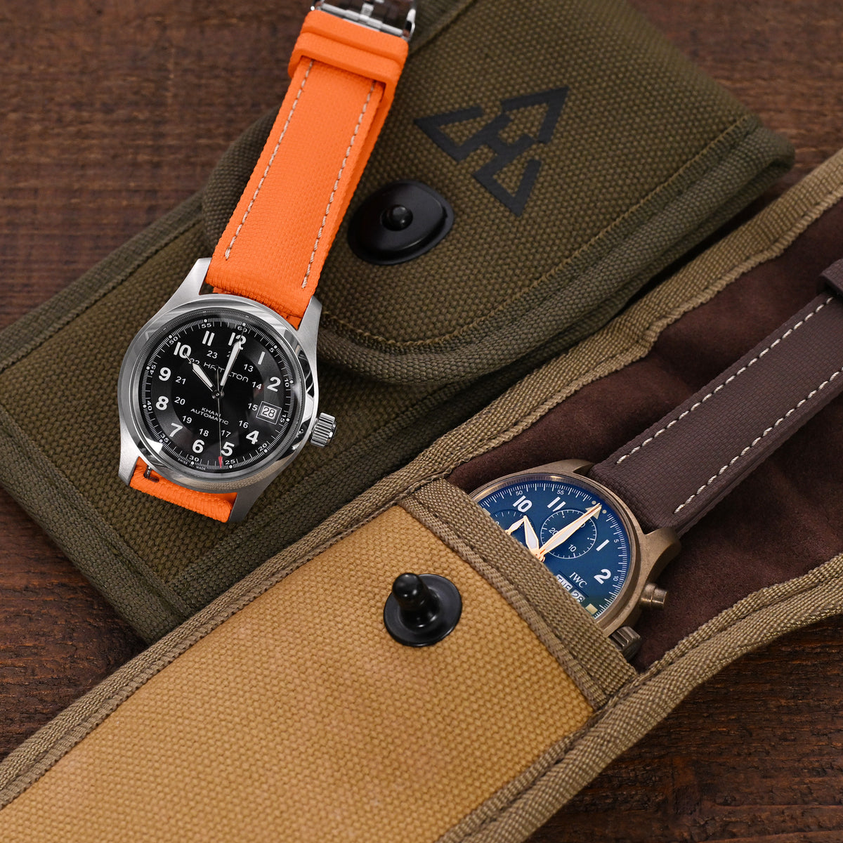 Die M-1937 Khaki Uhren-Aufbewahrungstasche WSP von HAVESTON Straps