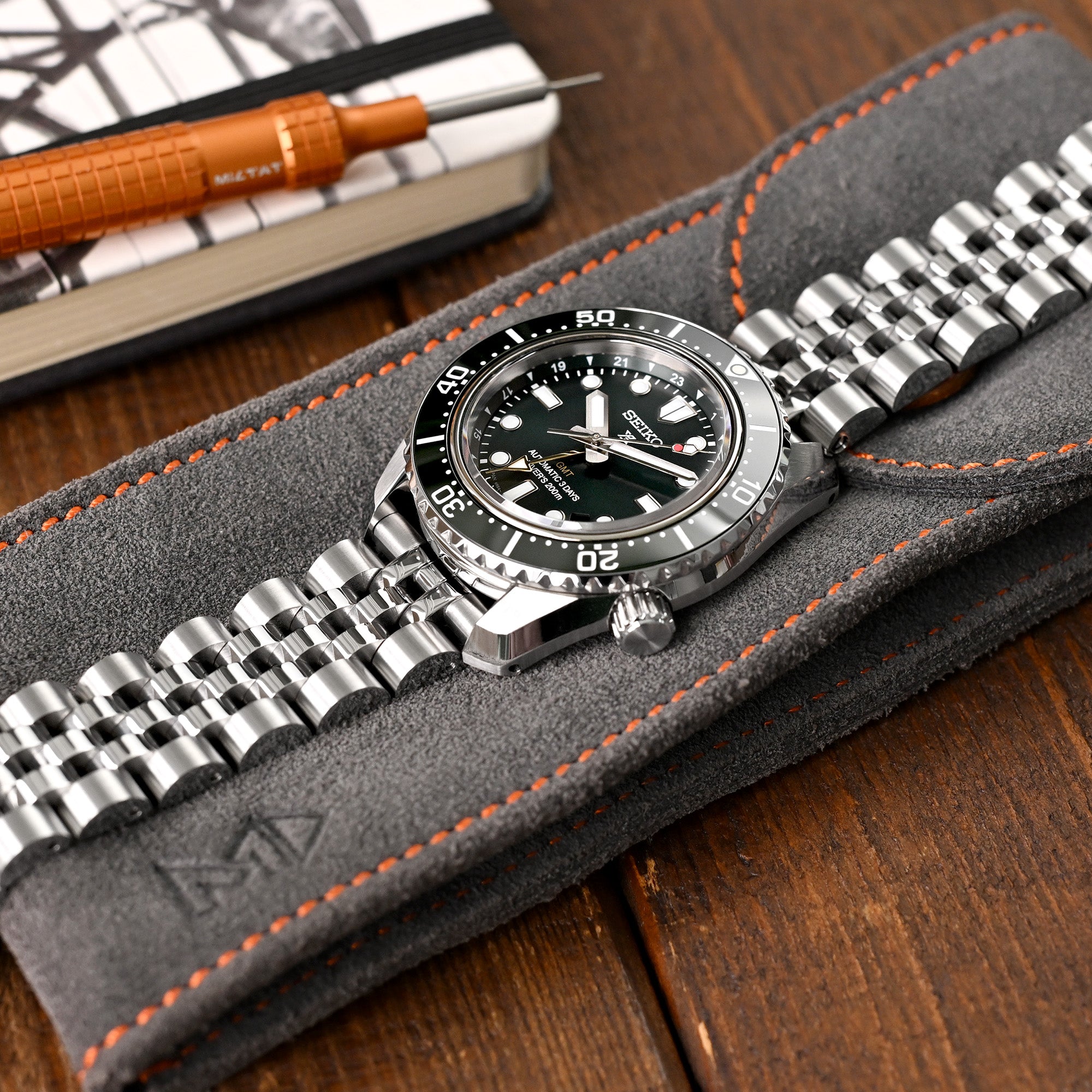 20mm Angus-J Louis Stainless Steel Straight End Watch Band | StrapCode