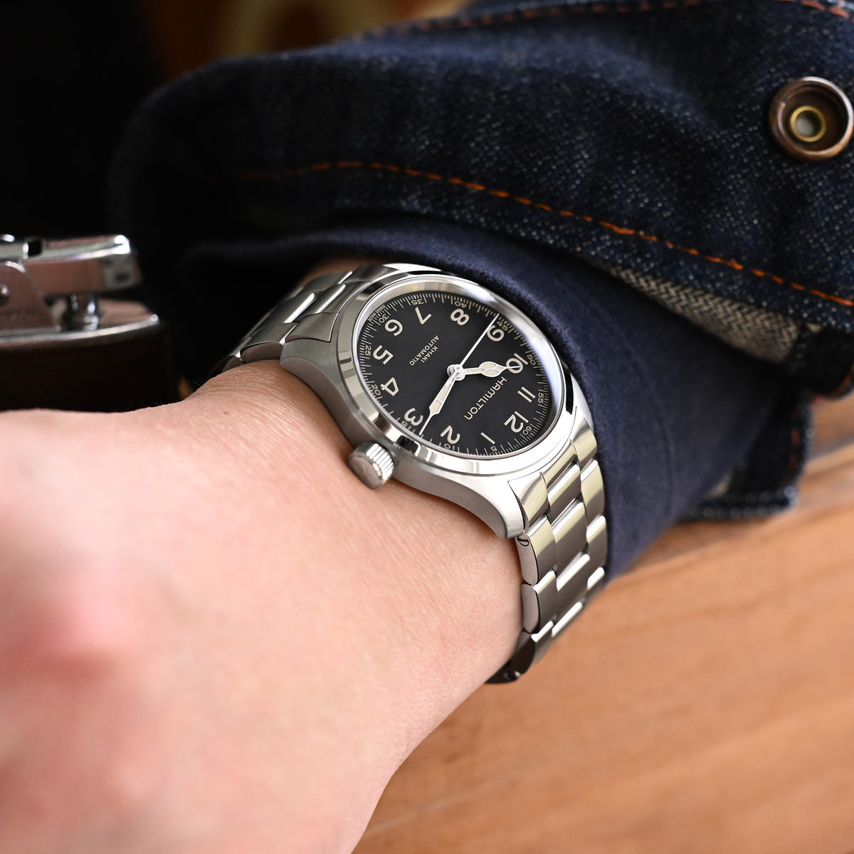 Cinturino Super-O Boyer 20mm con endlink per Seiko Alpinist SARB017 SPB155 SBEJ005 (compatibile con Hamilton Khaki H70455733), acciaio inox spazzolato, chiusura V Diver