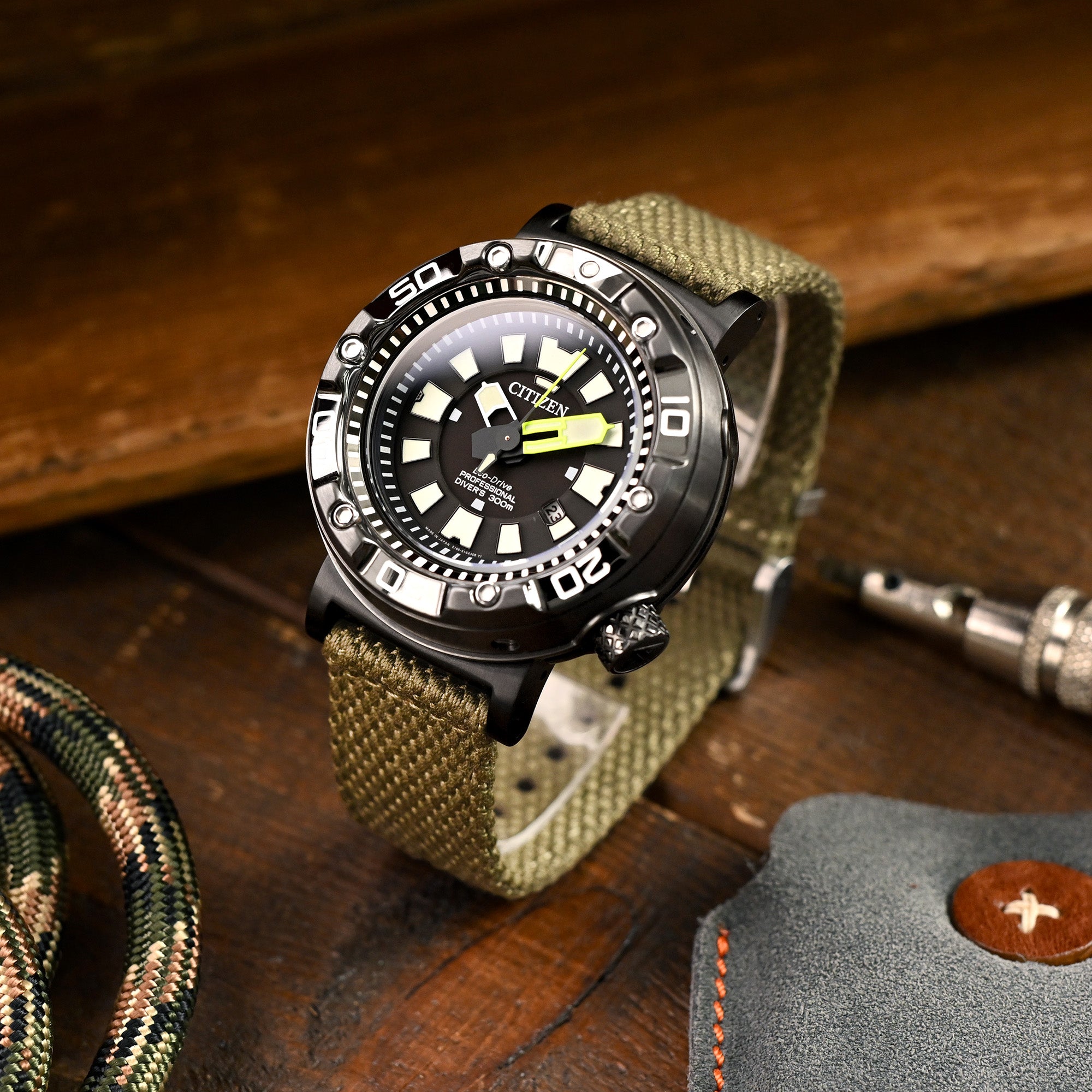Military Green Nylon Honeycomb Quick release Watch Strap | Strapcode