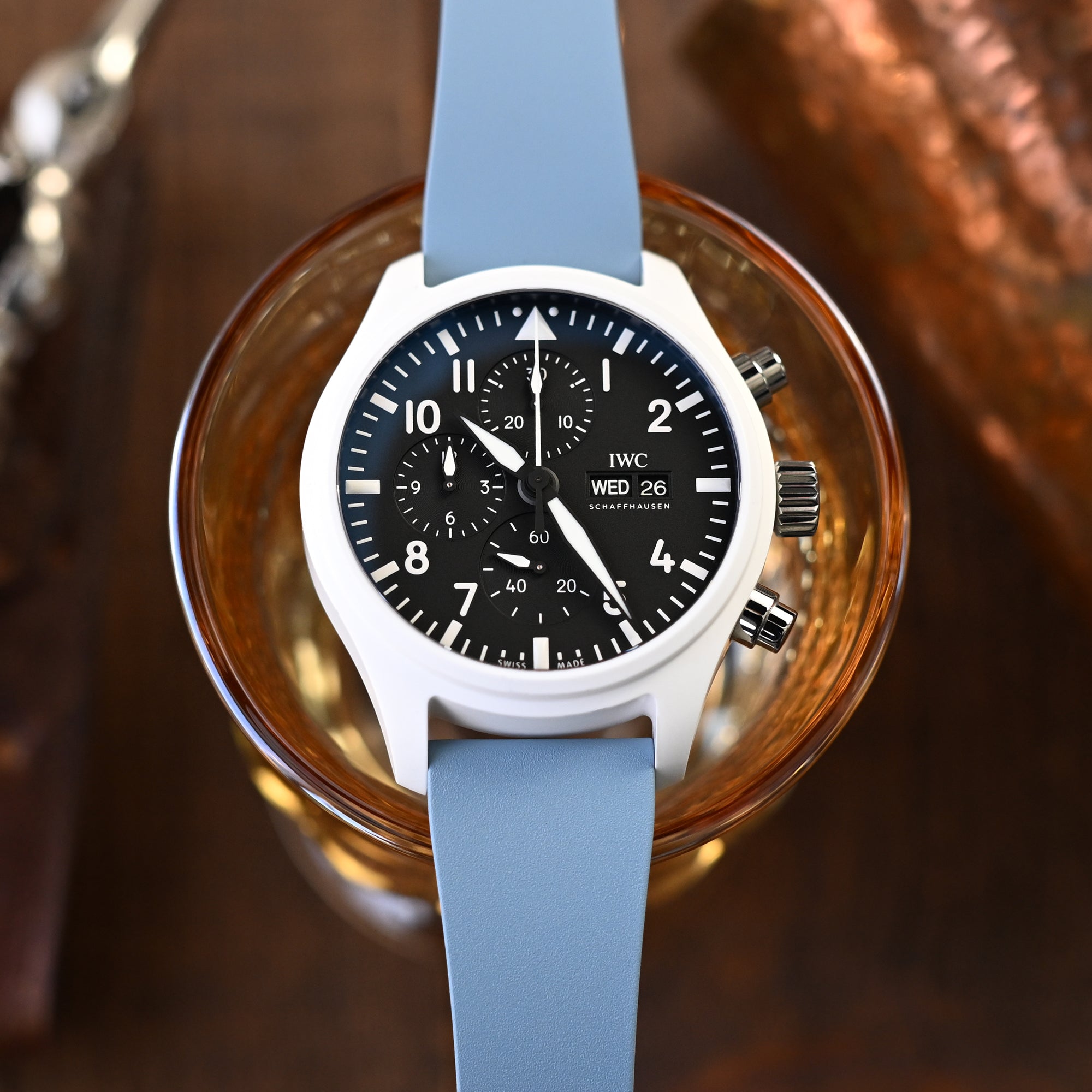 Quick Release FKM26 Slate Blue FKM Rubber watch strap | Strapcode