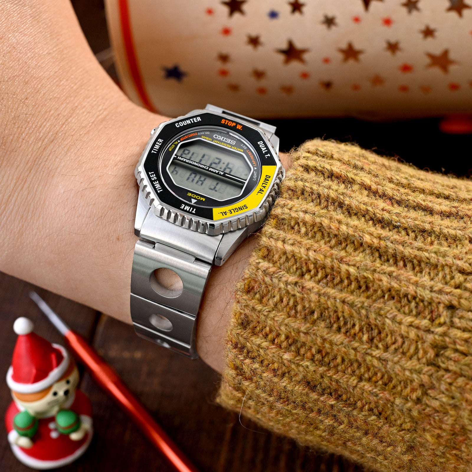 20mm Rollball version II Watch Band for Seiko 5 Sports 40mm, 316L Stainless Steel Brushed Baton Diver Clasp Strapcode Watch Band