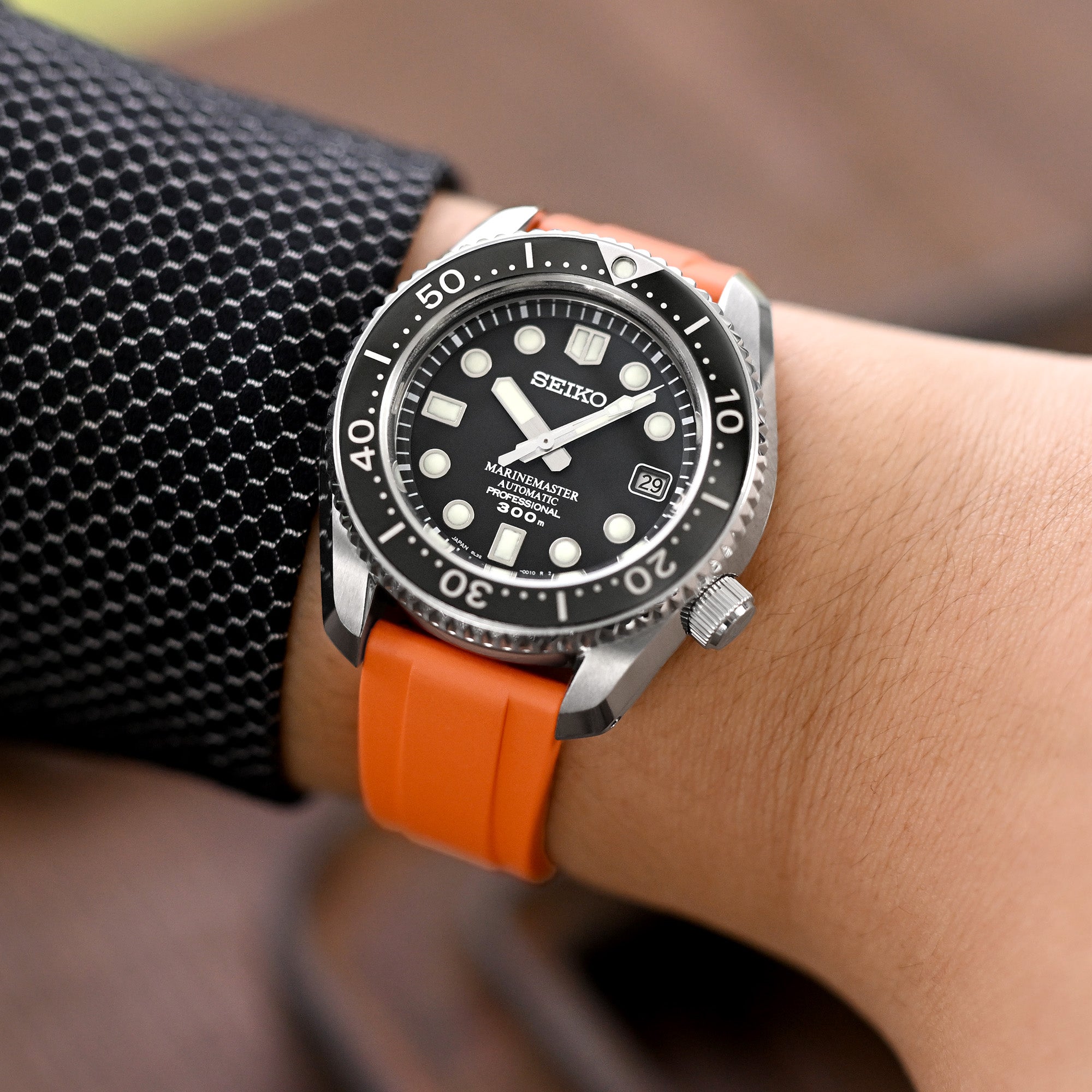 Quick Release FKM27 Orange FKM Rubber watch strap Strapcode watch bands
