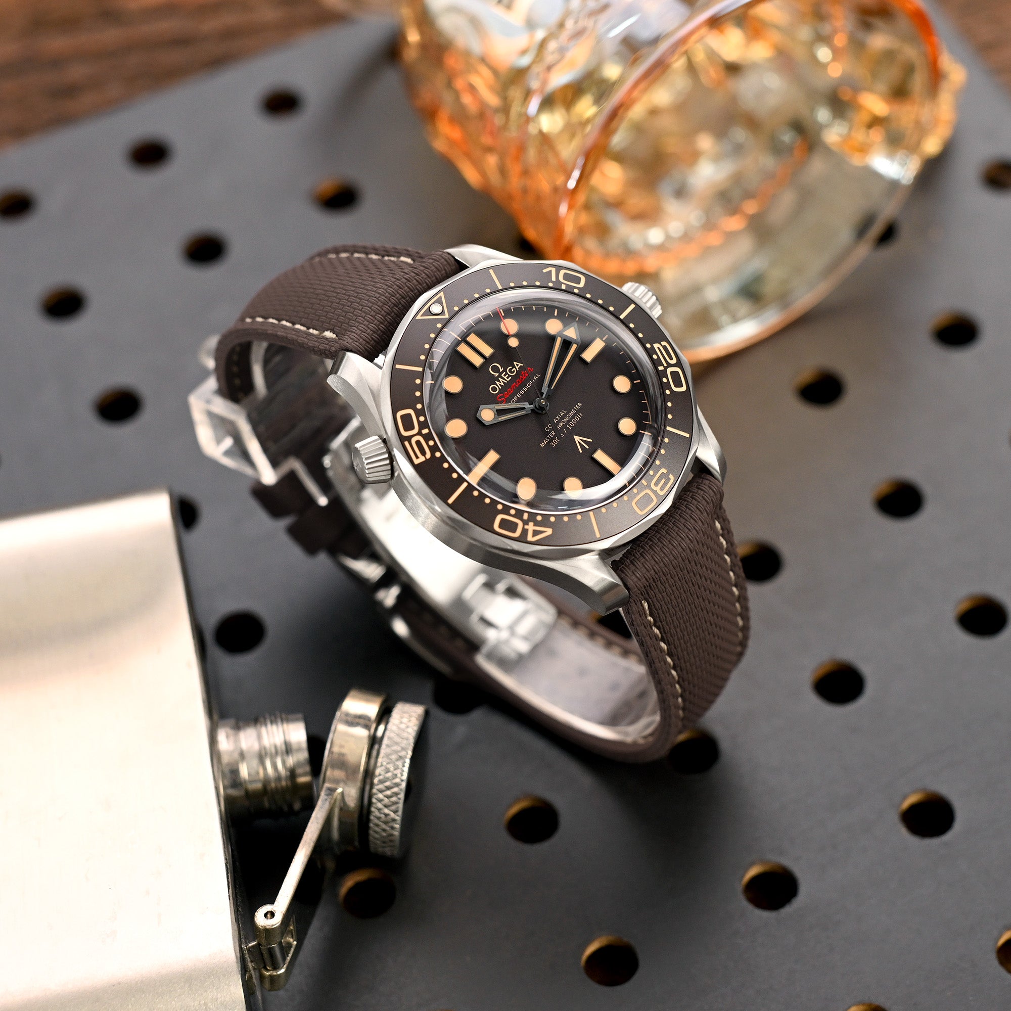 FKM39 Dark Brown Deployment FKM Rubber Watch Band | Strapcode