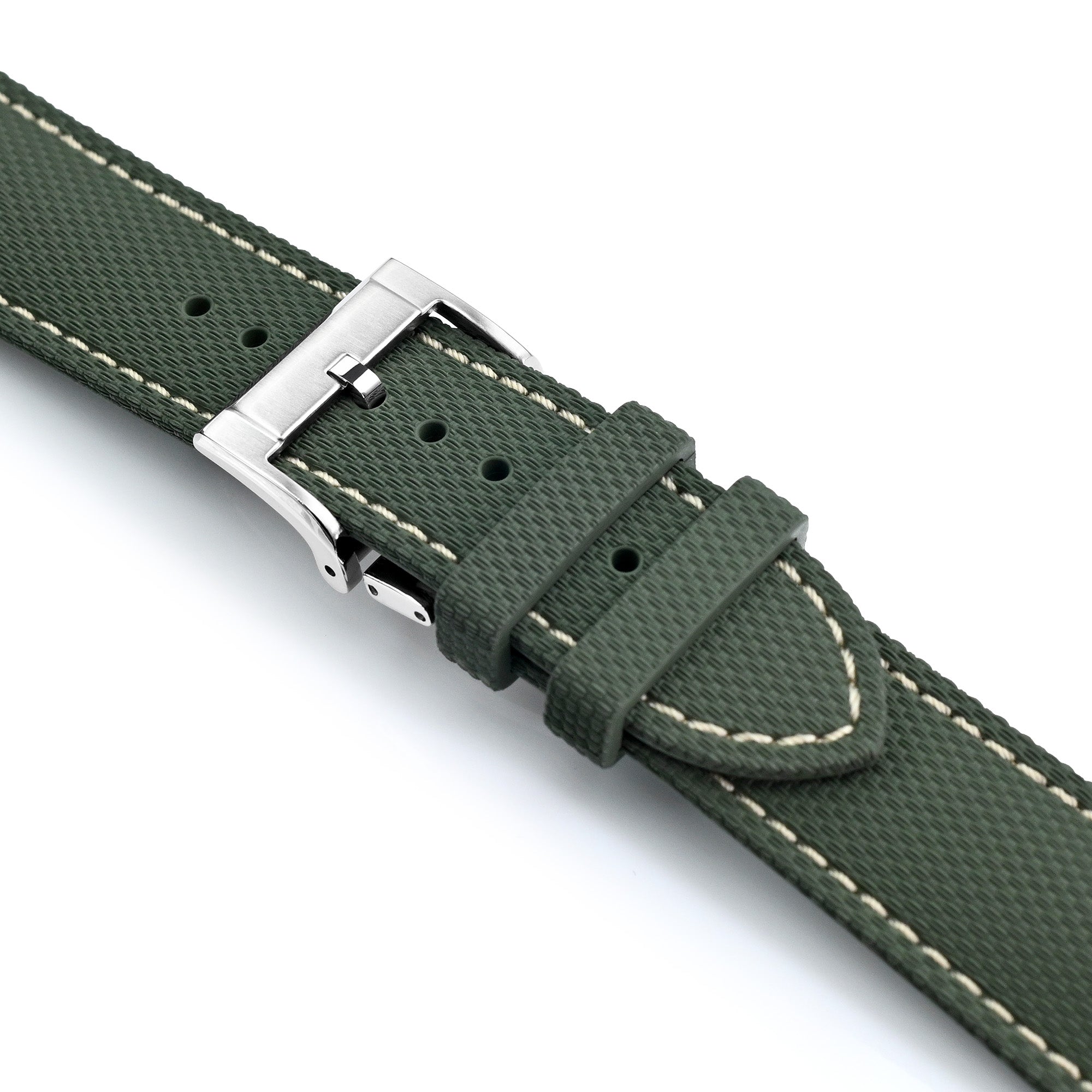 FKM39 Dark Green Deployment FKM Rubber Watch Band | Strapcode