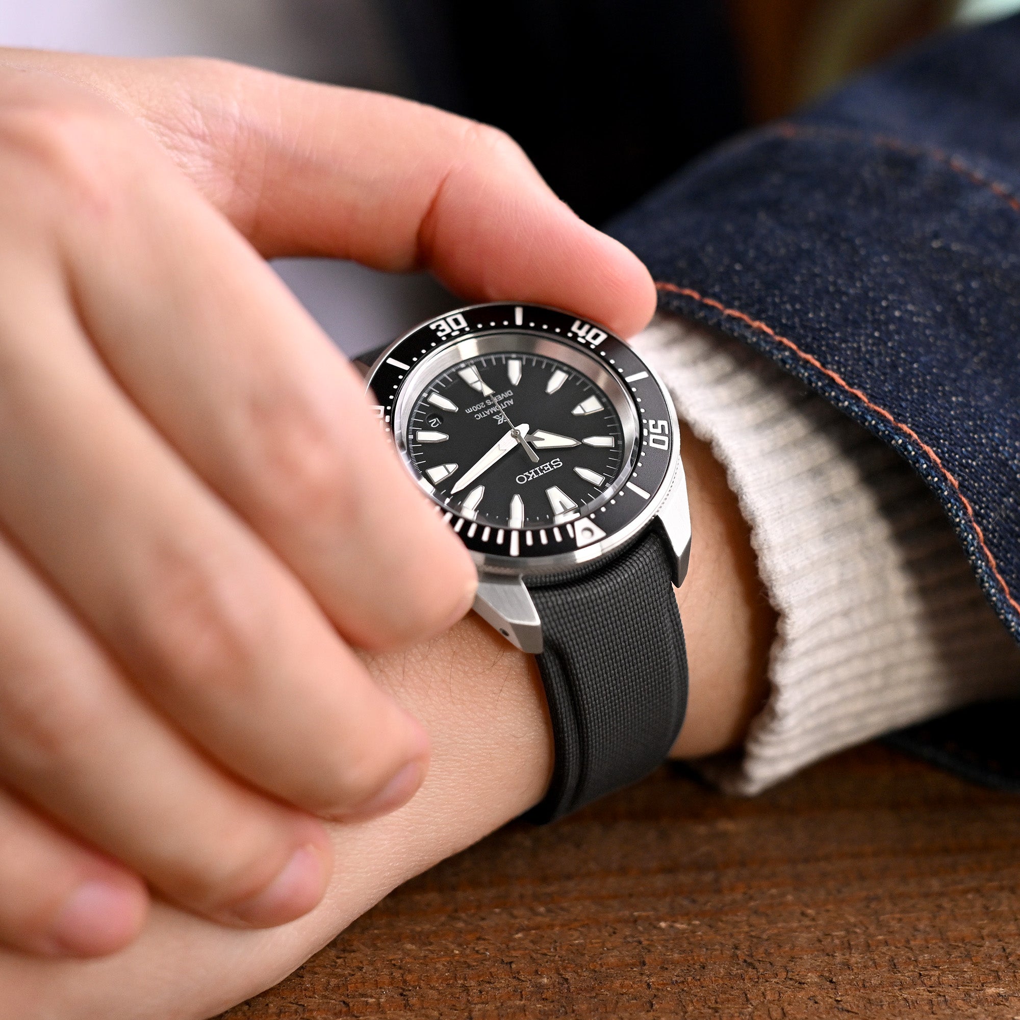 FKM40 Quick Release Butterfly Deployment FKM Watch Strap | Strapcode
