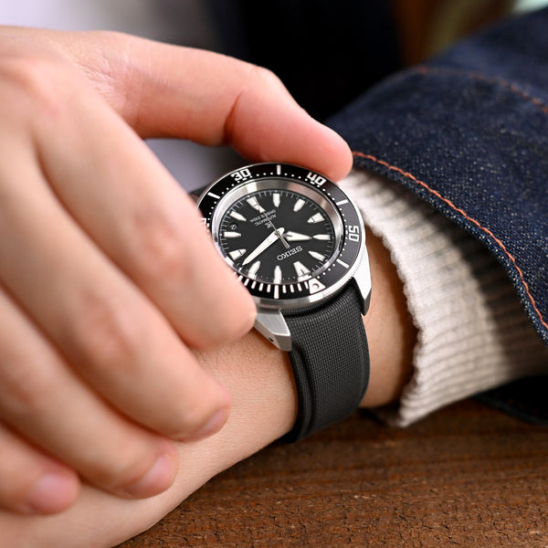 FKM40 Quick Release Butterfly Deployment FKM Watch Strap | Strapcode