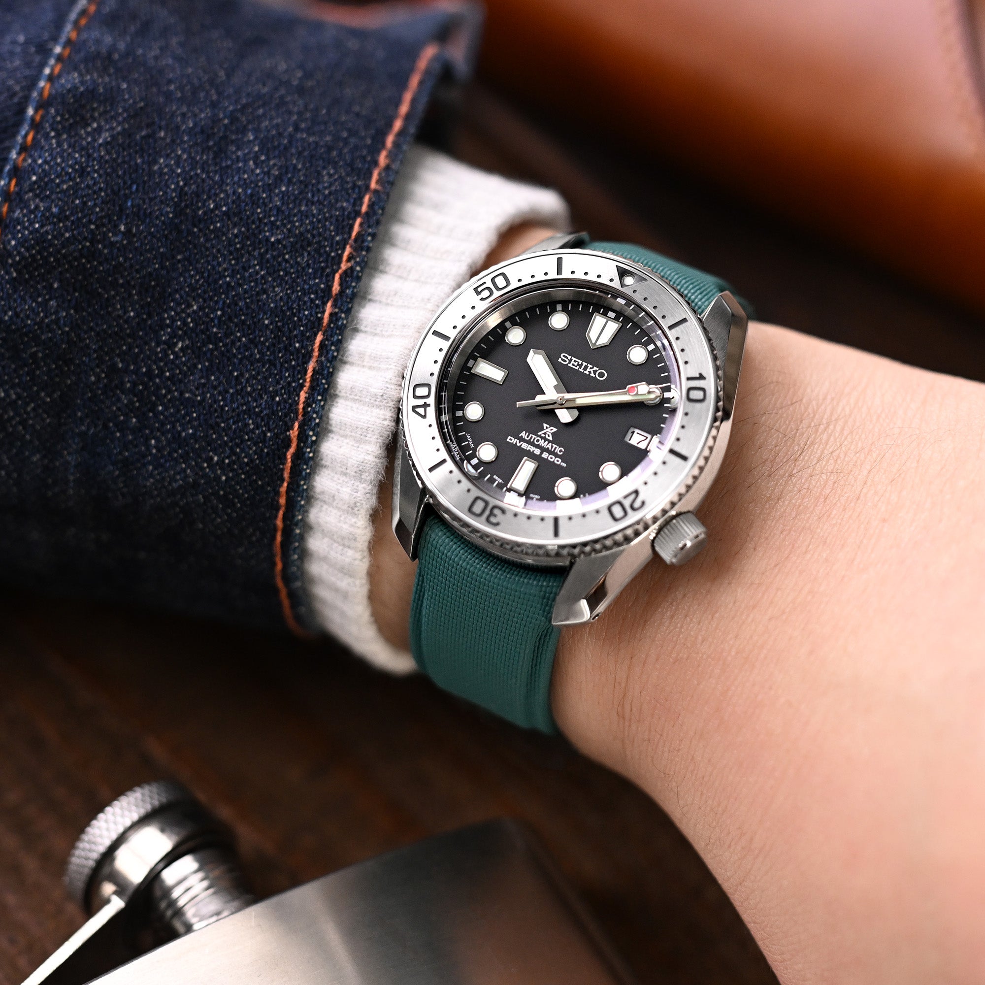 FKM40 Quick Release Butterfly Deployment FKM Watch Strap | Strapcode