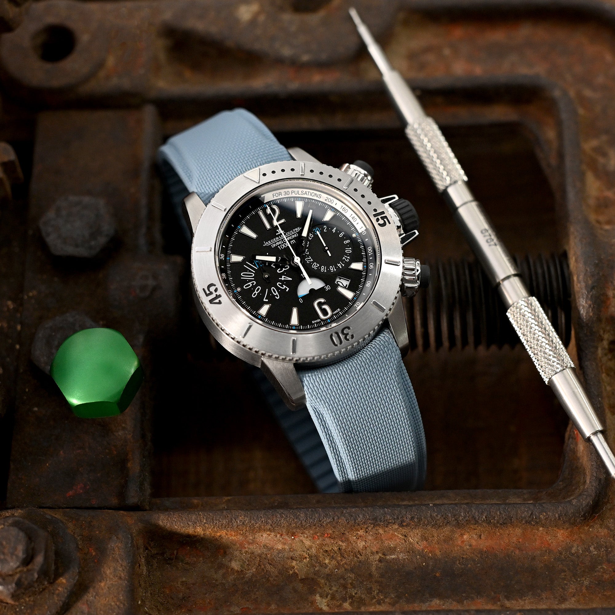 ライブプローフィール FKM40 Quick Release Butterfly Deployment FKM Watch Strap | Strapcode