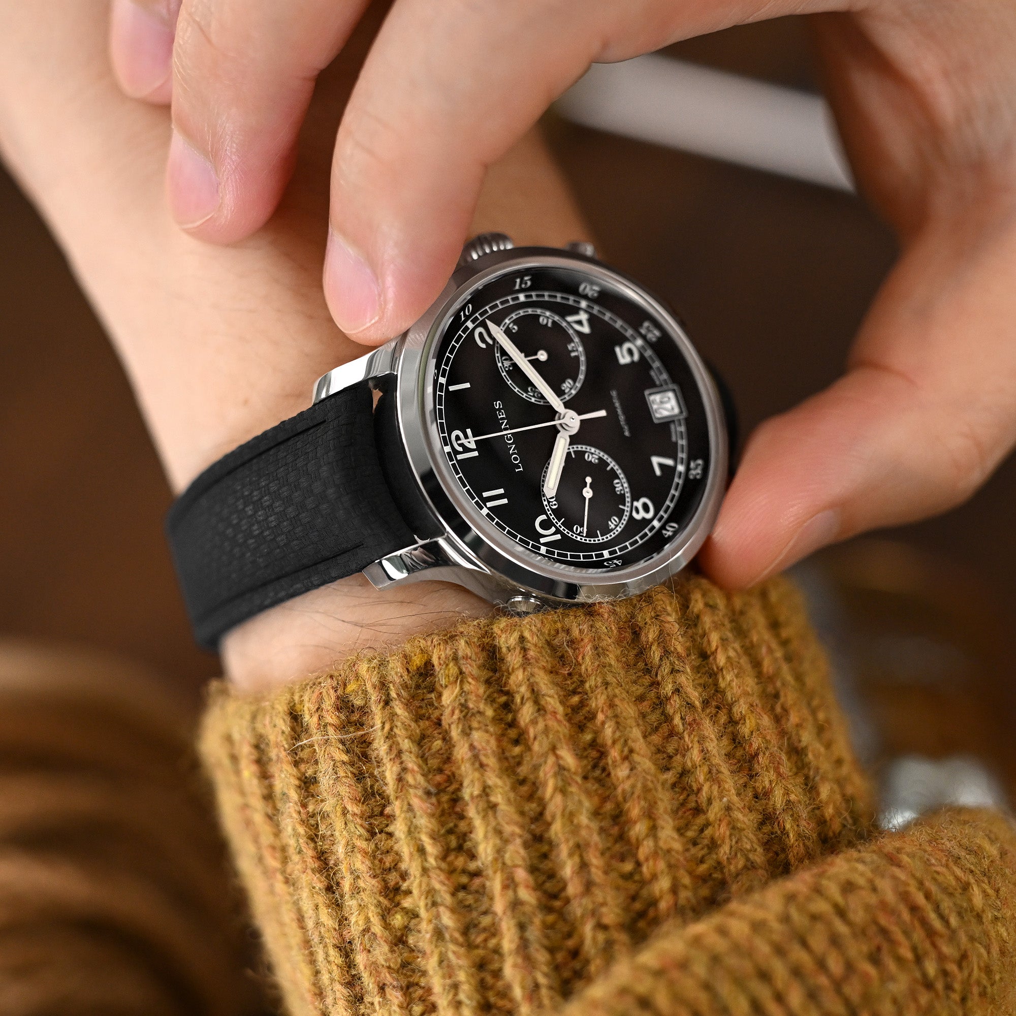FKM41 Quick Release Butterfly Deployment FKM Watch Strap | Strapcode
