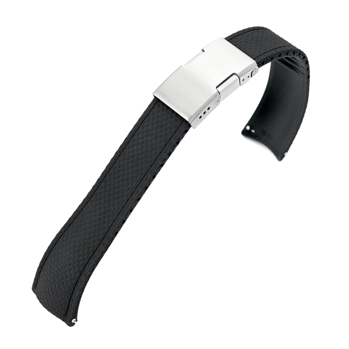FKM41 Black Quick Release Titanium Slinea Clasp FKM Rubber Watch Band, 20mm or 22mm Strapcode watch bands
