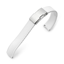 FKM41 White Quick Release Titanium Slinea Clasp FKM Rubber Watch Band, 20mm Strapcode watch bands