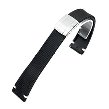 FKM42 Black Quick Release Butterfly Deployment FKM Rubber Watch Band, 20mm or 22mm Strapcode watch bands