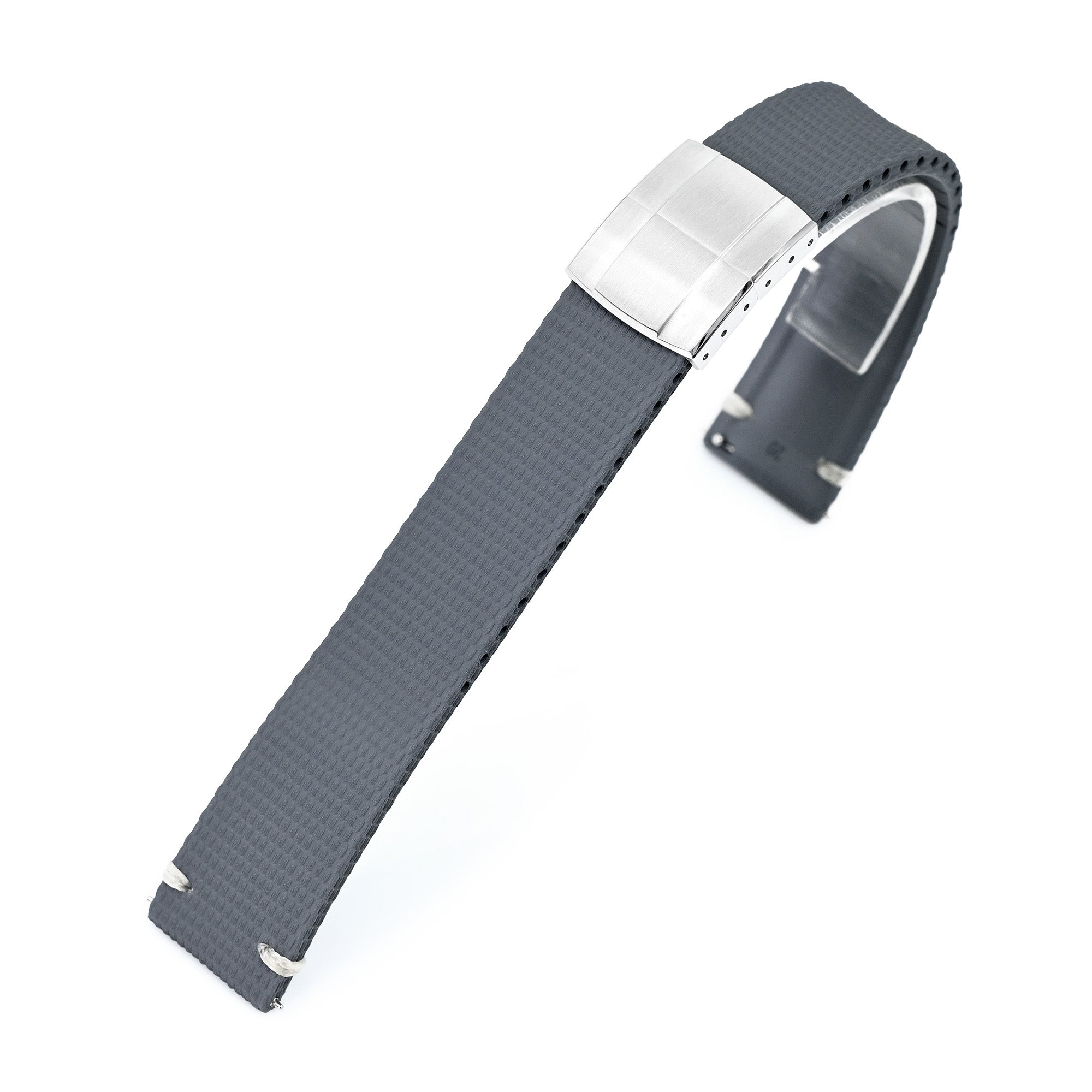 FKM42 Quick Release Butterfly Deployment FKM Watch Strap | Strapcode