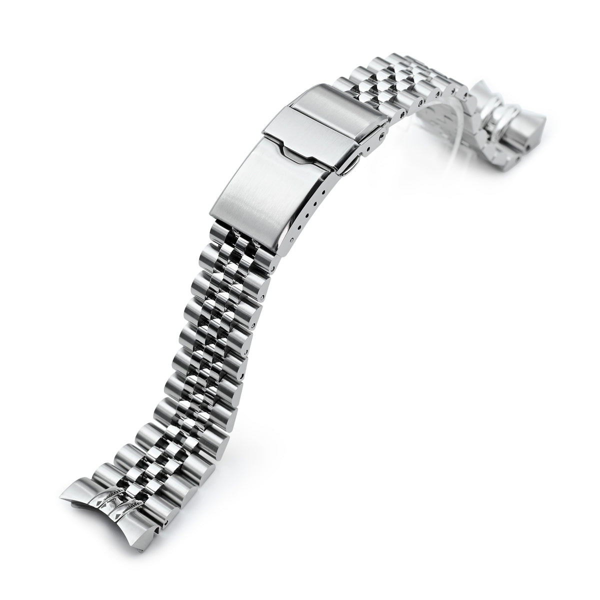 Cinturino Super-JUB II 20mm per Orient Mako 40, Acciaio Inossidabile 316L Satinato, Chiusura Diver Baton