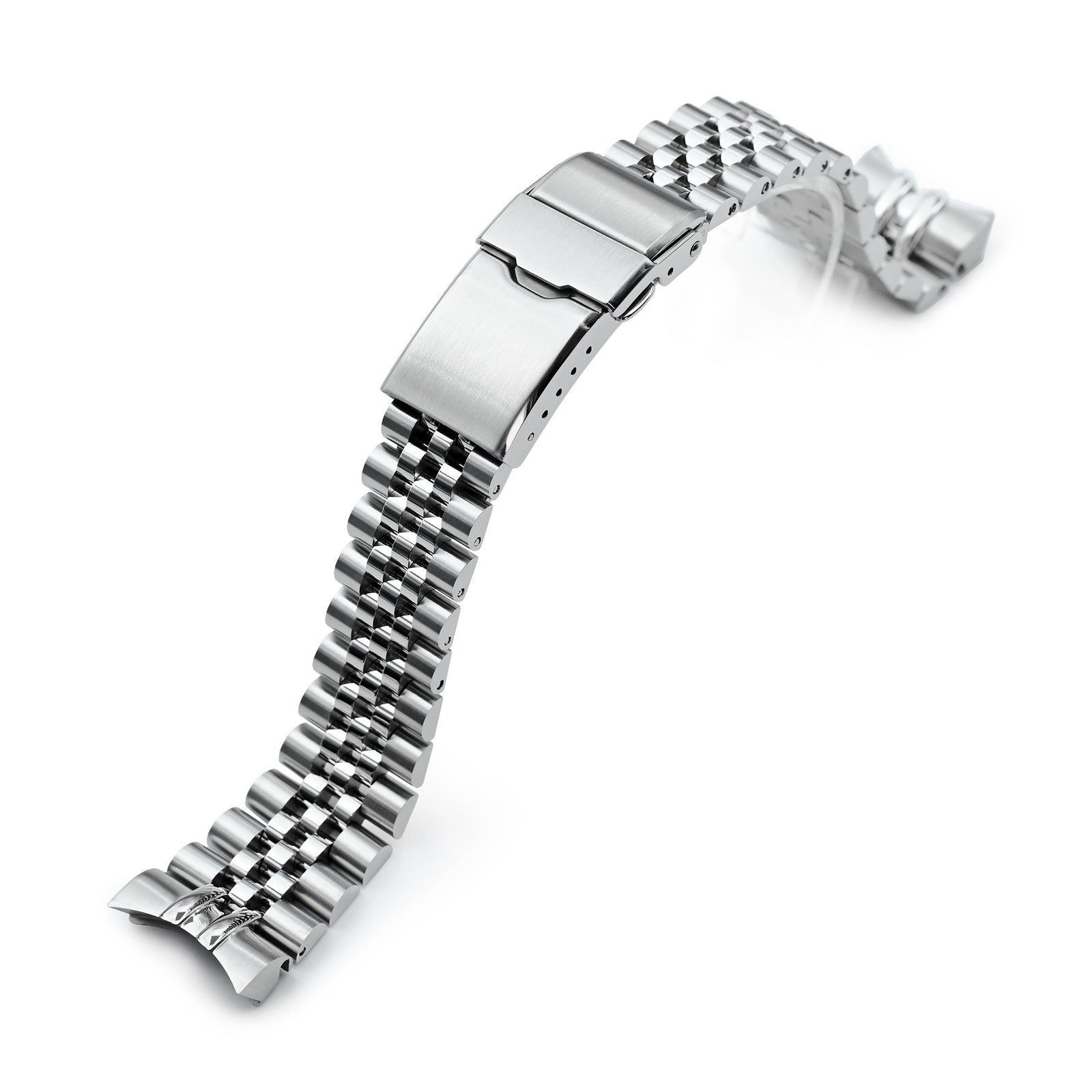 Cinturino Super-JUB II 20mm per Orient Mako 40, Acciaio Inossidabile 316L Satinato, Chiusura Diver Baton