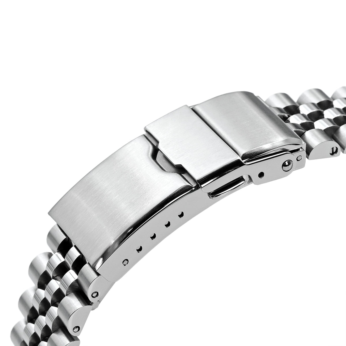 Cinturino Super-JUB II 20mm per Orient Mako 40, Acciaio Inossidabile 316L Satinato, Chiusura Diver Baton
