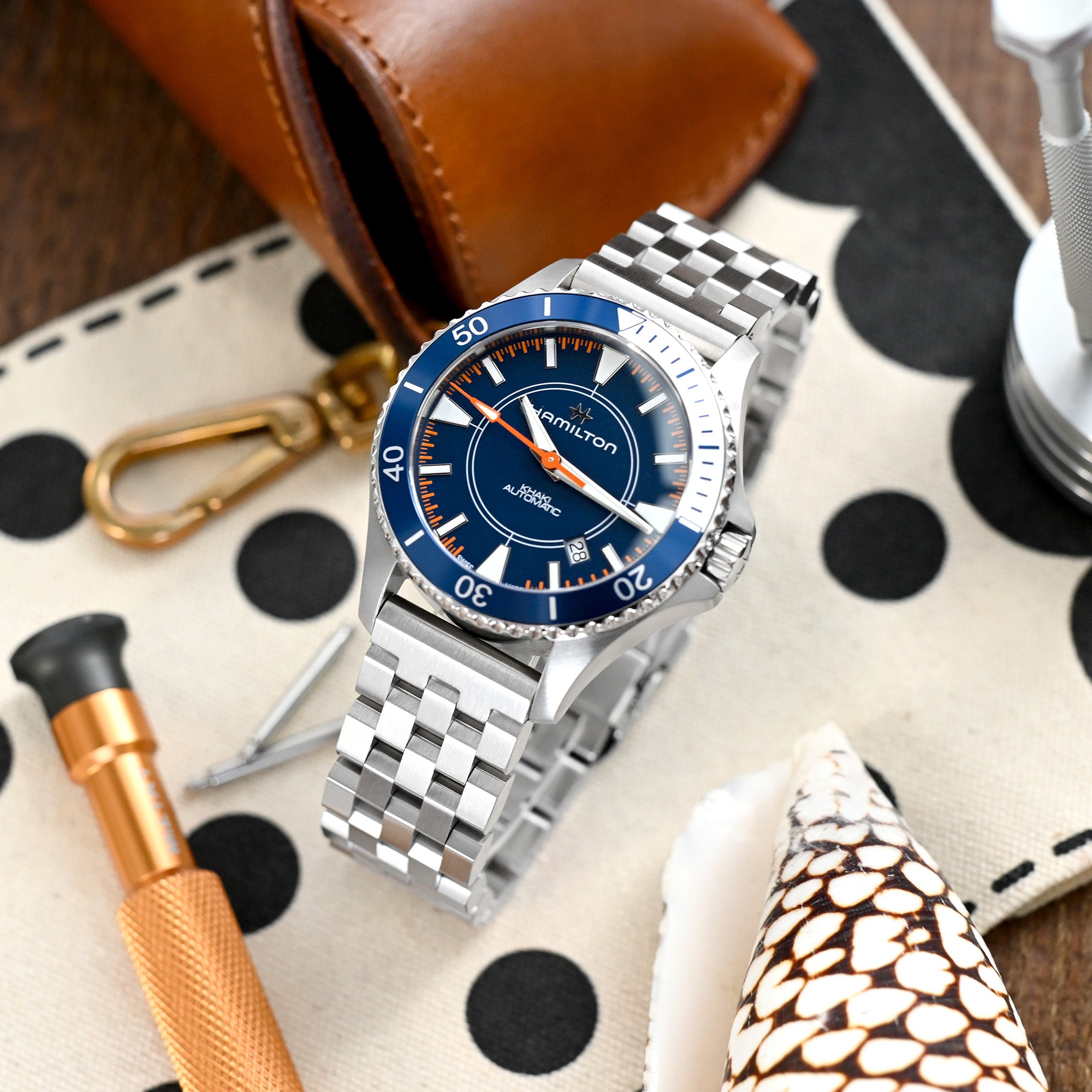 19mm Super Engineer II Stainless Steel Straight End Watch Band | Strapcode