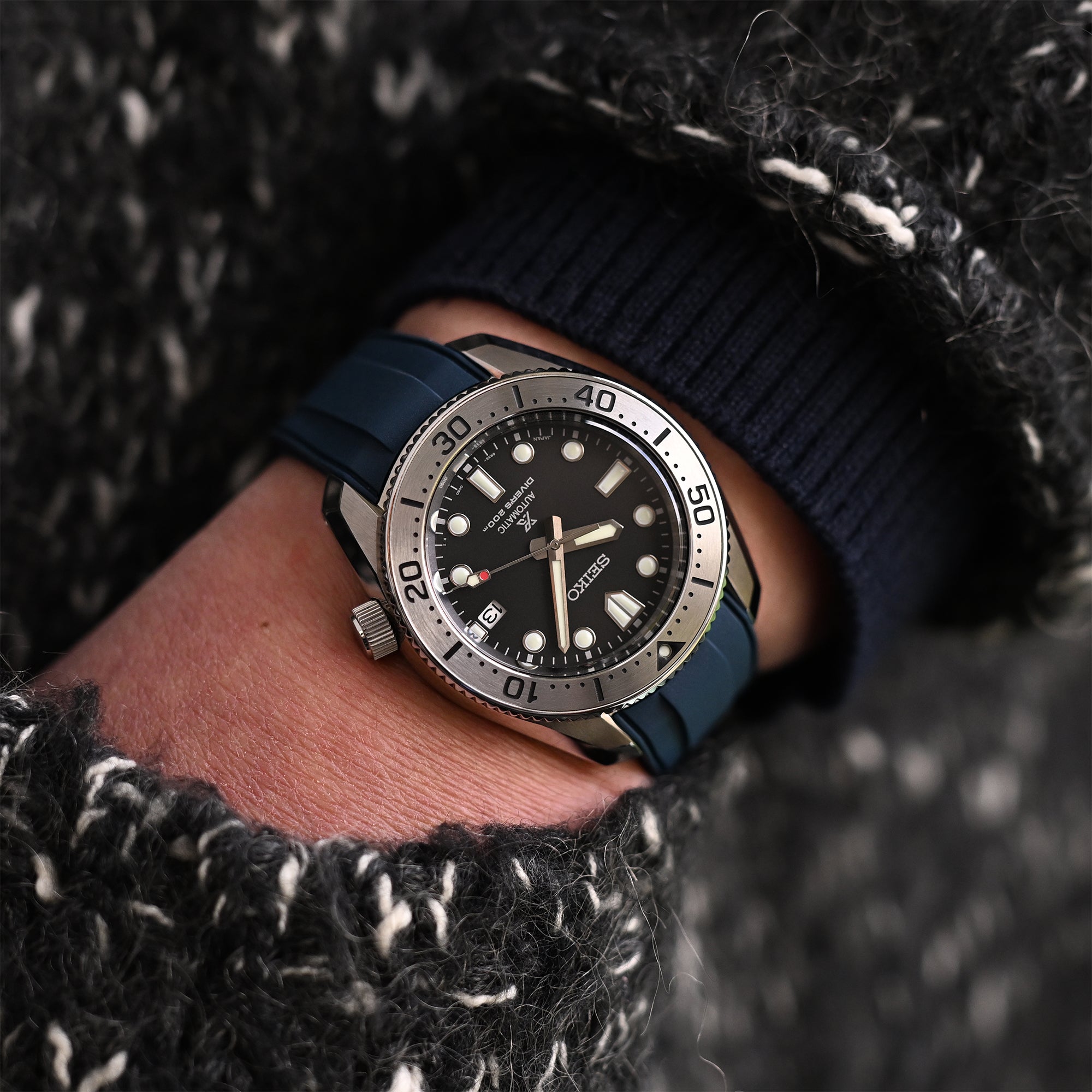 StrapXPro SBX1A Rubber Watch Strap Seiko Prospex SPB185 Strapcode