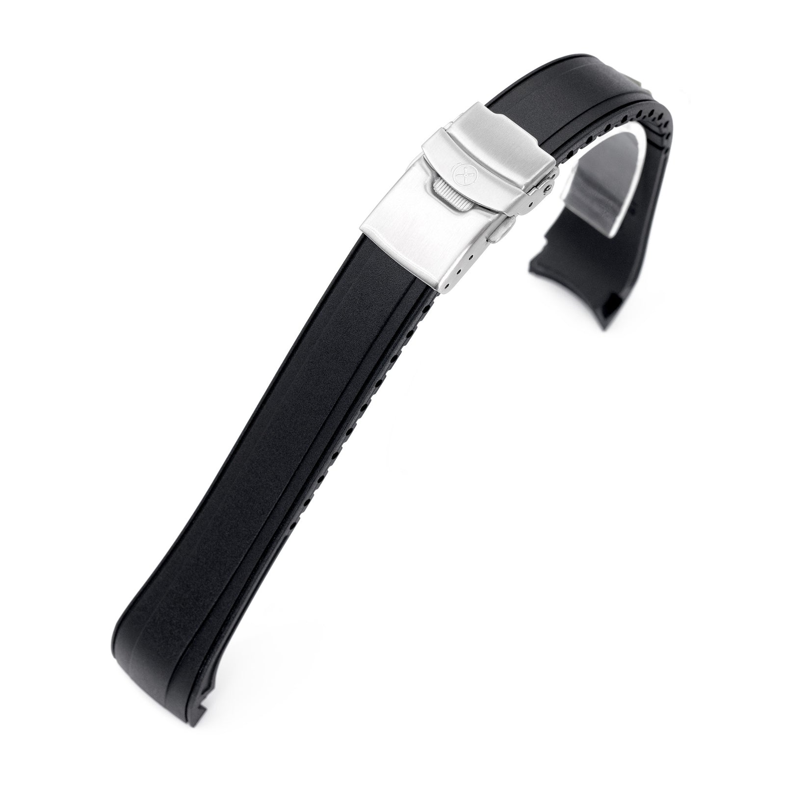 StrapXPro - SX2B Rubber Strap for New Seiko 5 Sports 40mm SRPE Series, Black Strapcode watch bands