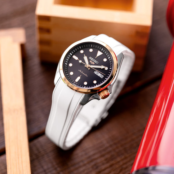 StrapXPro Rubber Watch Strap for Seiko 5 Sports 40mm SRPE | Strapcode
