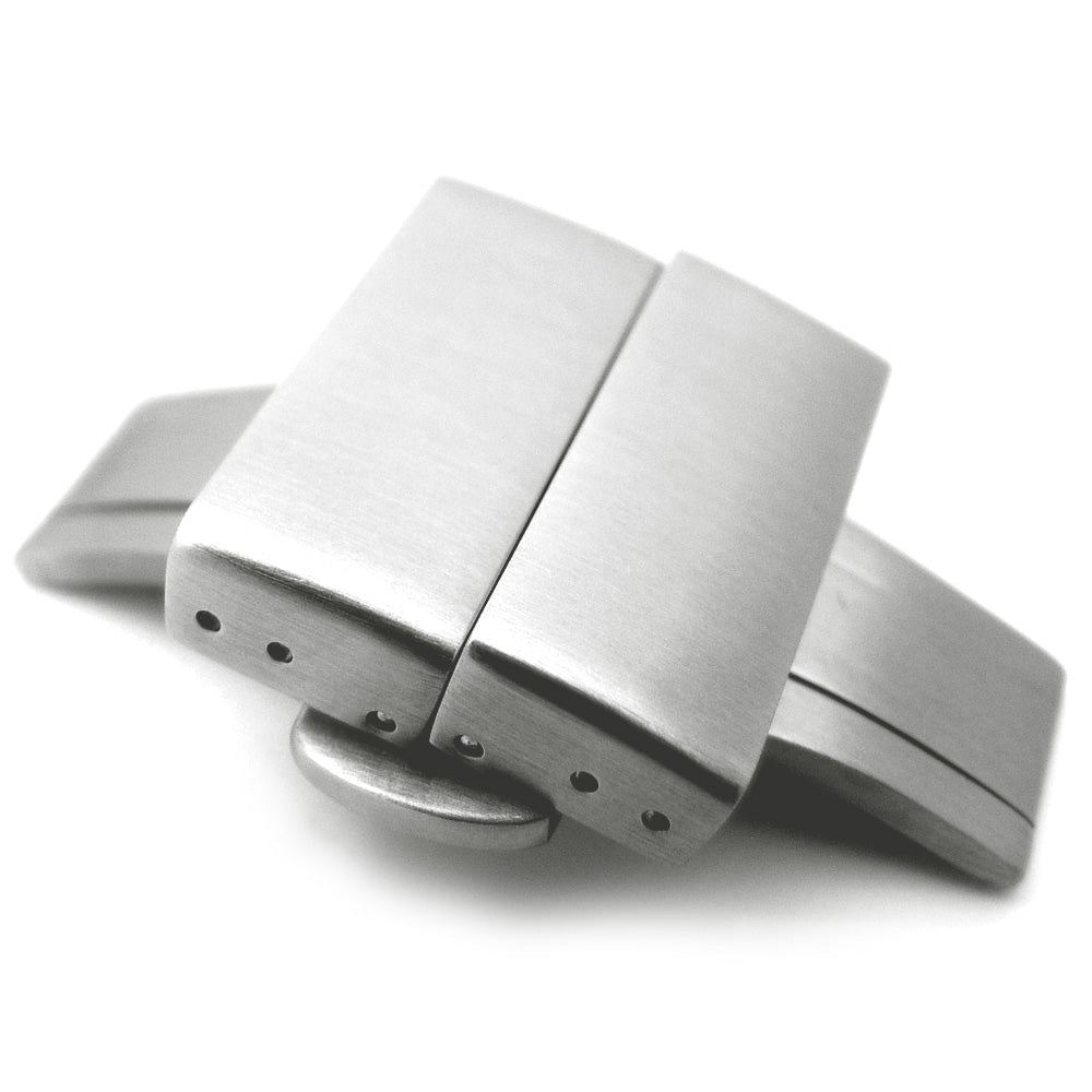 20mm 22mm 24mm Deployment Buckle Clasp Brushed Stainless Steel with Release Button Strapcode Buckles