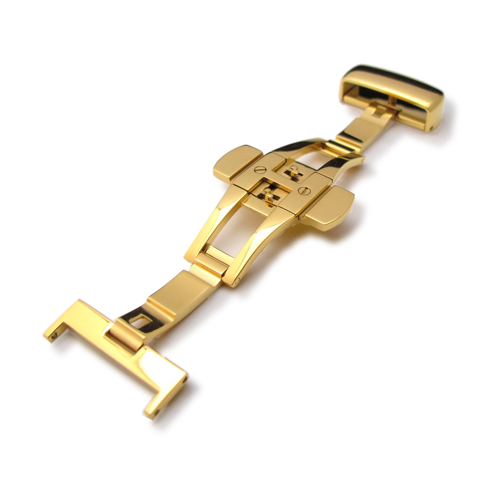 20mm 22mm 24mm Deployment Buckle Clasp Gold Plated Stainless Steel for Leather Strap Strapcode Buckles