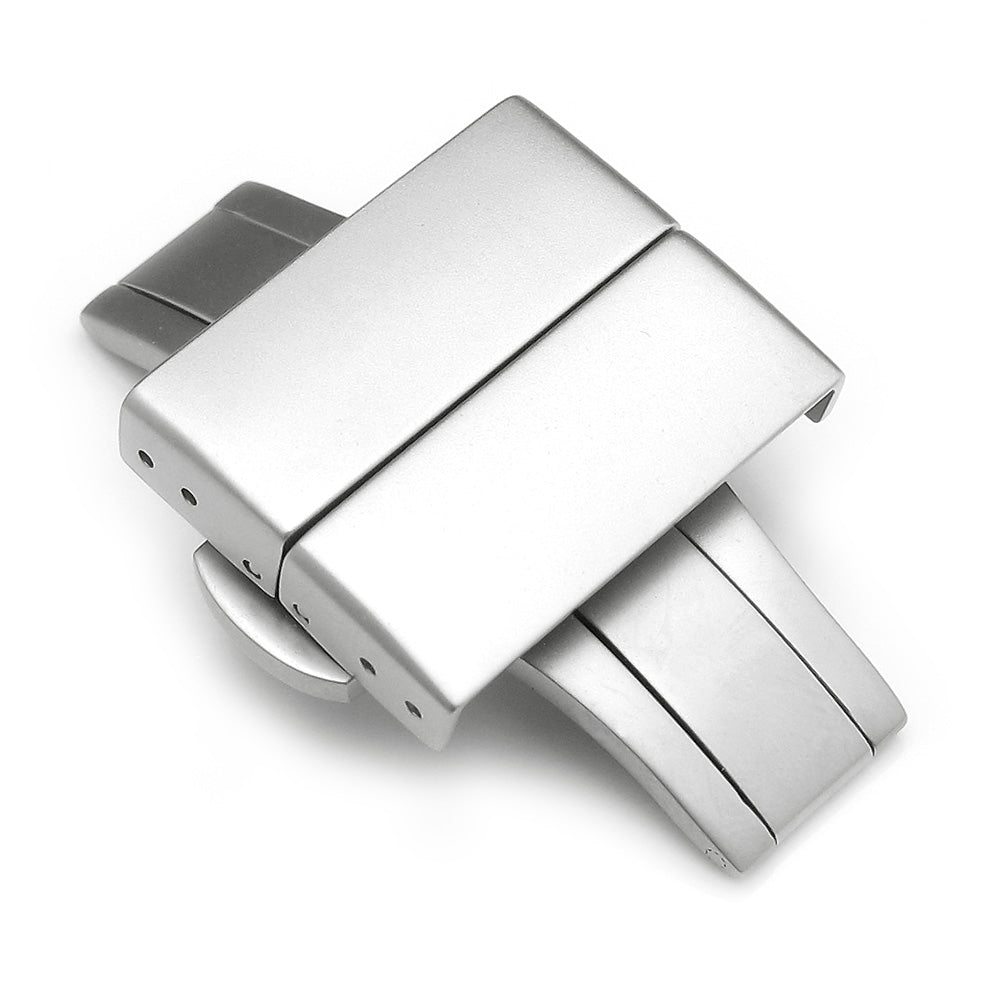 20mm 22mm Deployment Buckle Clasp Sandblast Stainless Steel with Release Button Strapcode Buckles