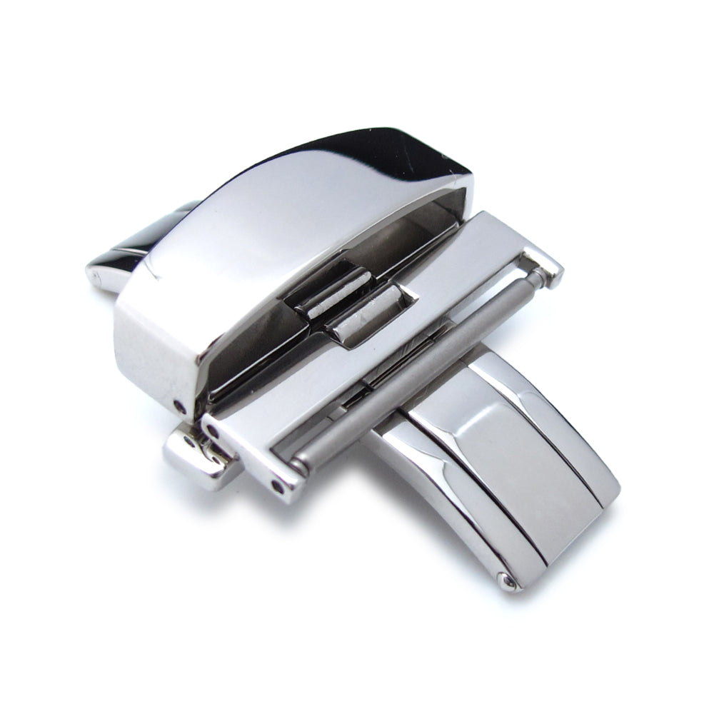 22mm 24mm Stainless Steel Double Deployment Buckle Clasp Strapcode Buckles