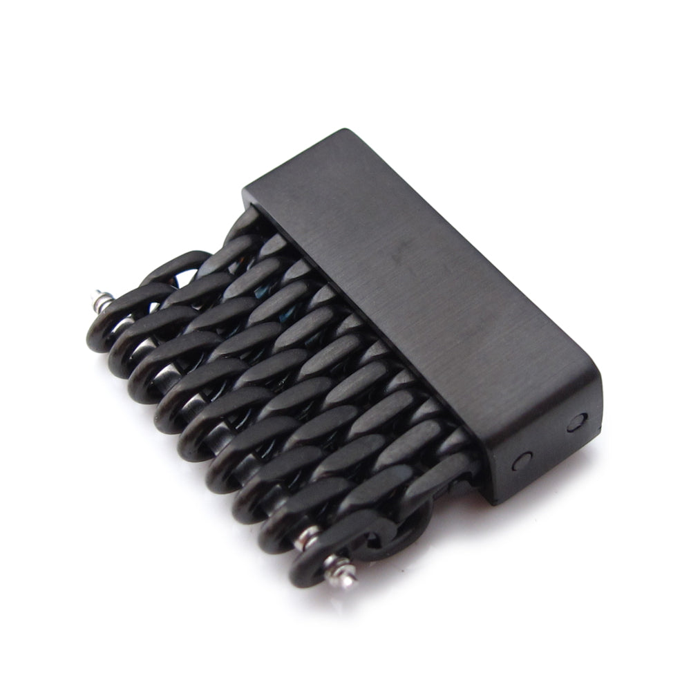 18mm 20mm 22mm or 24mm Stainless Steel mesh band extension piece PVD Black Strapcode Parts