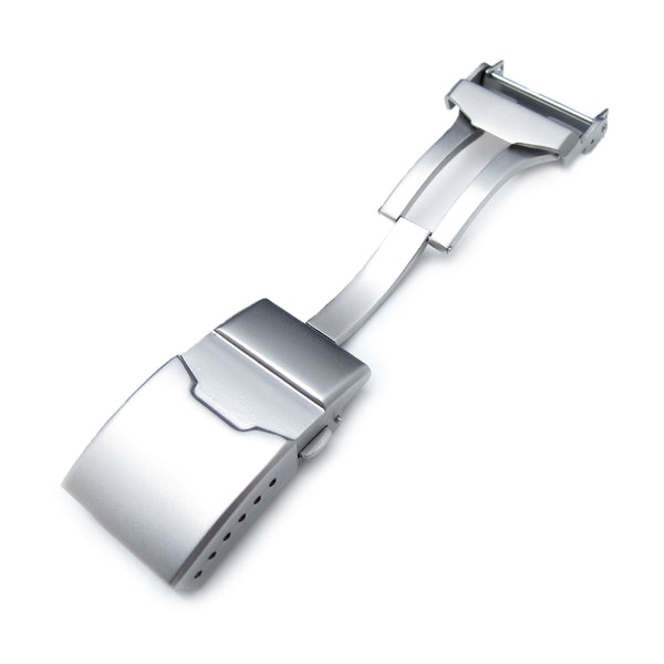 18mm, 20mm, 22mm Stainless Steel Chamfer Button Diver Clasp, Push