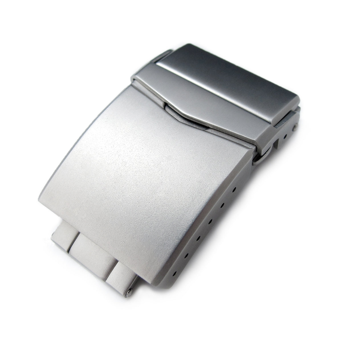 20mm 22mm Stainless Steel V Clasp Double Lock Button Diver Buckle Sandblasted Strapcode Buckles