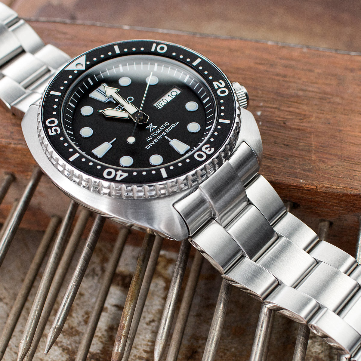 seikoturtle #srp777k1 with #MiLTAT Hexad Oyster watch bracelet for