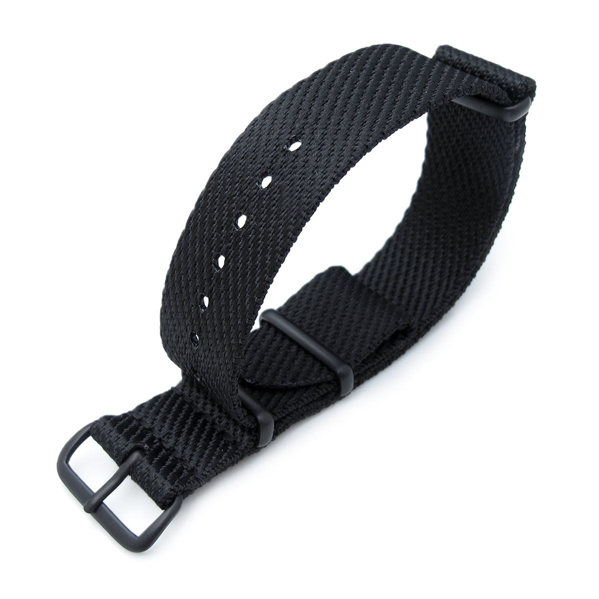 MiLTAT 20mm G10 Military NATO Watch Strap Waffle Nylon Armband PVD Matte Black Strapcode Watch Bands