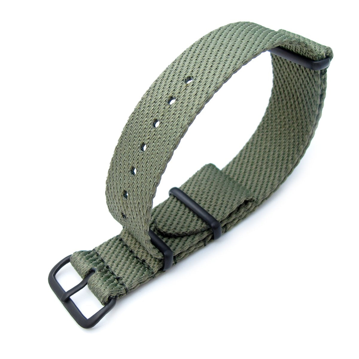 MiLTAT 20mm G10 Military NATO Watch Strap Waffle Nylon Armband PVD Military Green Strapcode Watch Bands
