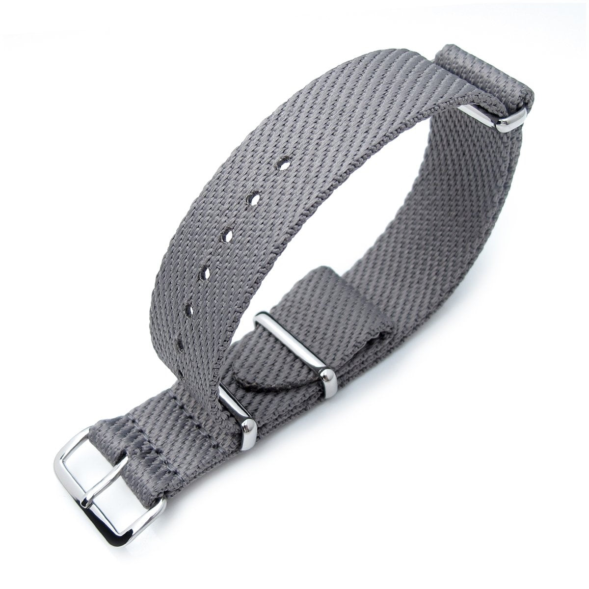 MiLTAT 20mm G10 Military NATO Watch Strap Waffle Nylon Armband Polished Military Grey Strapcode Watch Bands